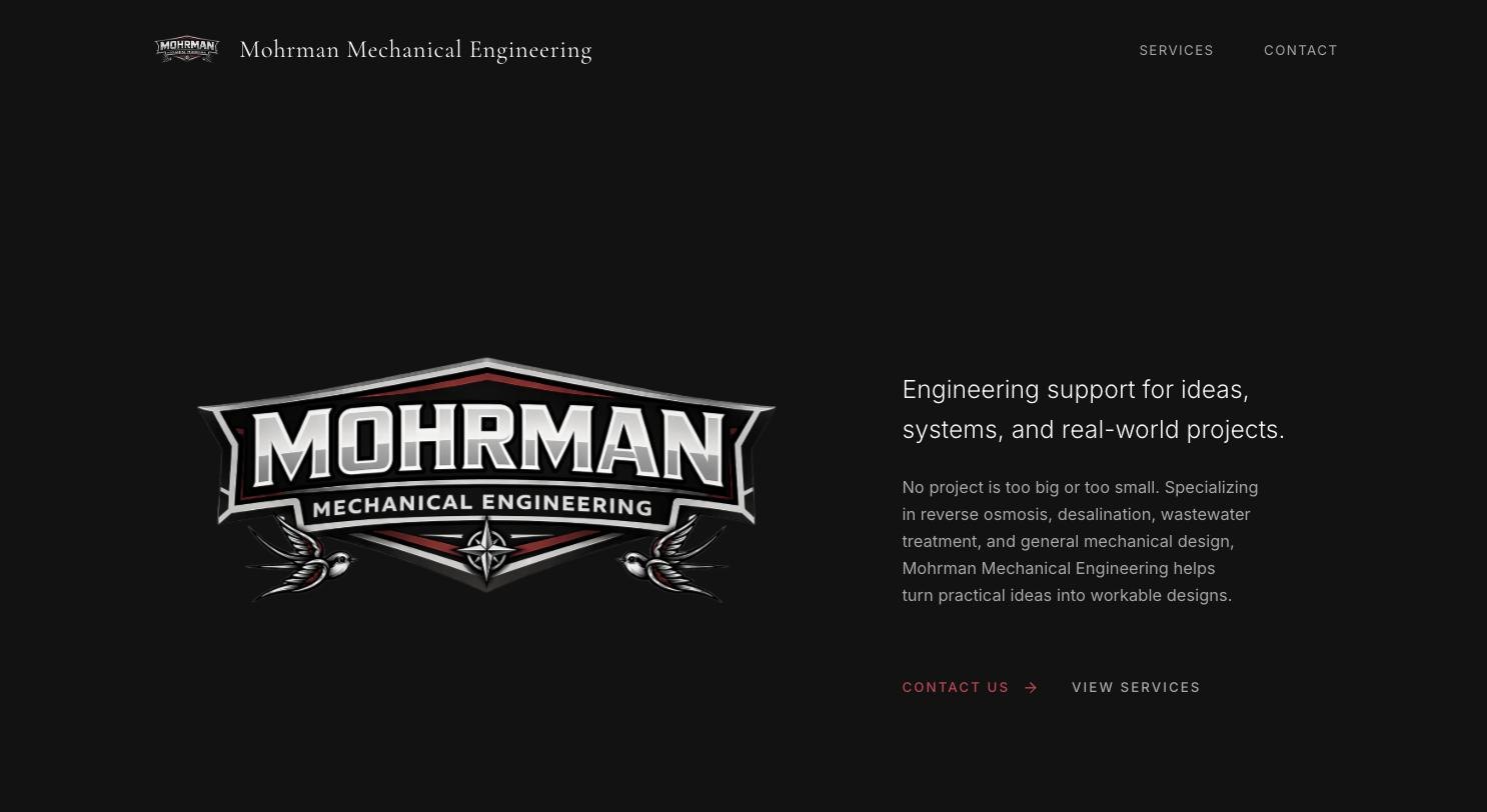 The Mohrman Mechanical Engineering home page